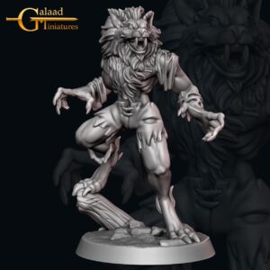 Werewolf Standing on Branch